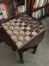Load image into Gallery viewer, Wooden Checker Board with Checkers
